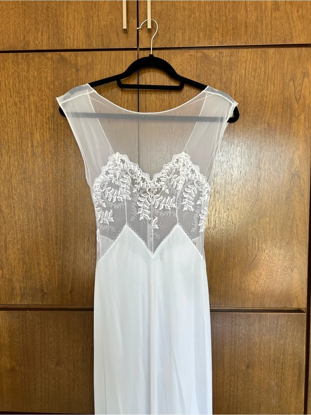 Vintage Sheer Lace White Women's Dress - Picture 2 of 8